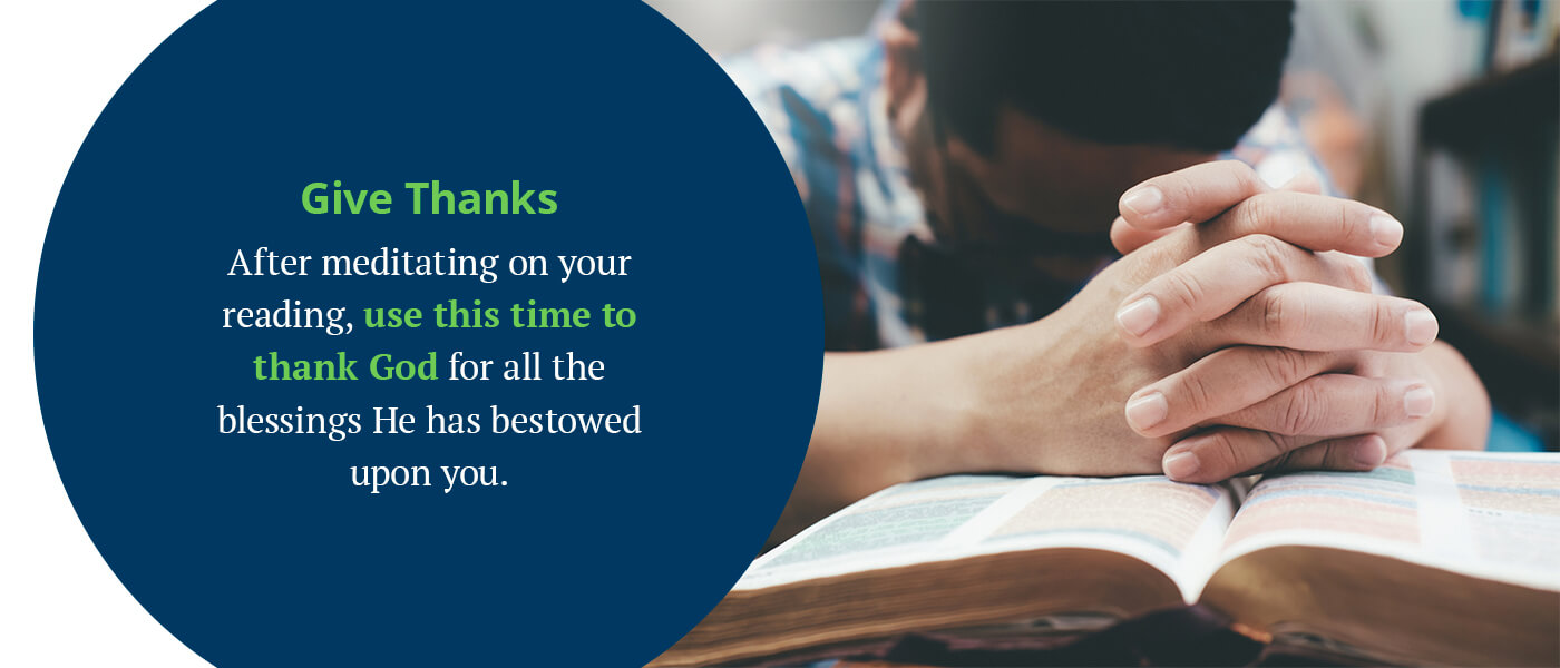 Give thanks to God for your blessings
